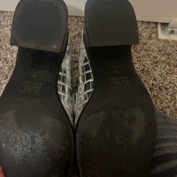 ZAC Zac Posen Metallic Silver Loafers - Picture 3 of 4